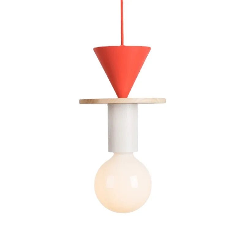 Nordic Wood Pendant Light With Iron Accent - Decorbites