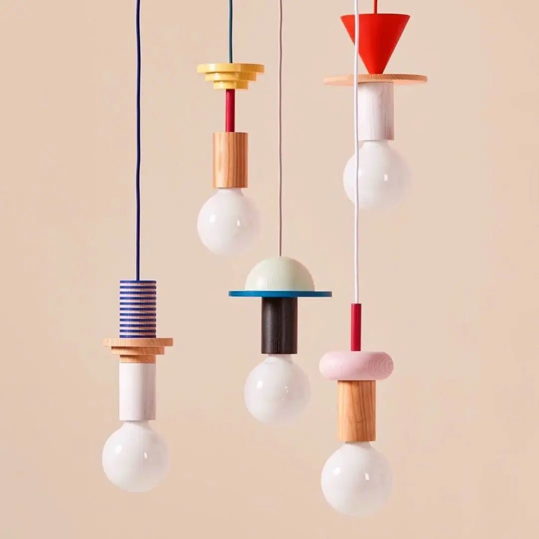 Nordic Wood Pendant Light With Iron Accent - Decorbites