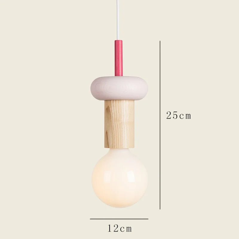 Nordic Wood Pendant Light With Iron Accent - Decorbites