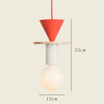 Nordic Wood Pendant Light With Iron Accent - Decorbites