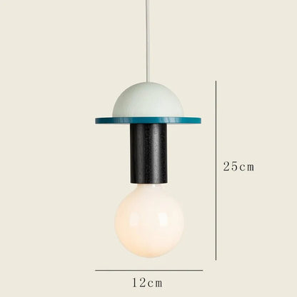 Nordic Wood Pendant Light With Iron Accent - Decorbites