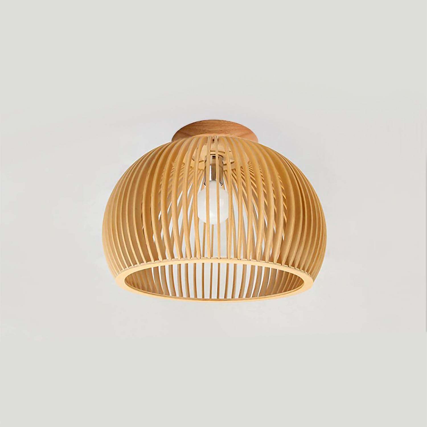 Wood Pumpkin Chandelier
