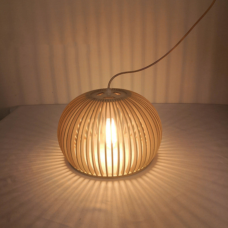 Wood Pumpkin Chandelier