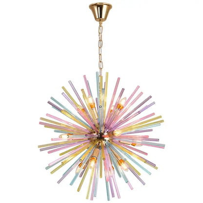 Pastel dandelion pendant lamp with brass finish and chain suspension ideal for kids bedroom decorbites dandelion pendant