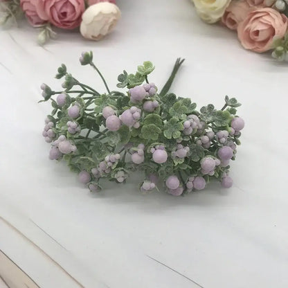 A pastel foam ball artificial flower set featuring delicate lavender foam ball artificial baby’s breath for living room decorbites decor