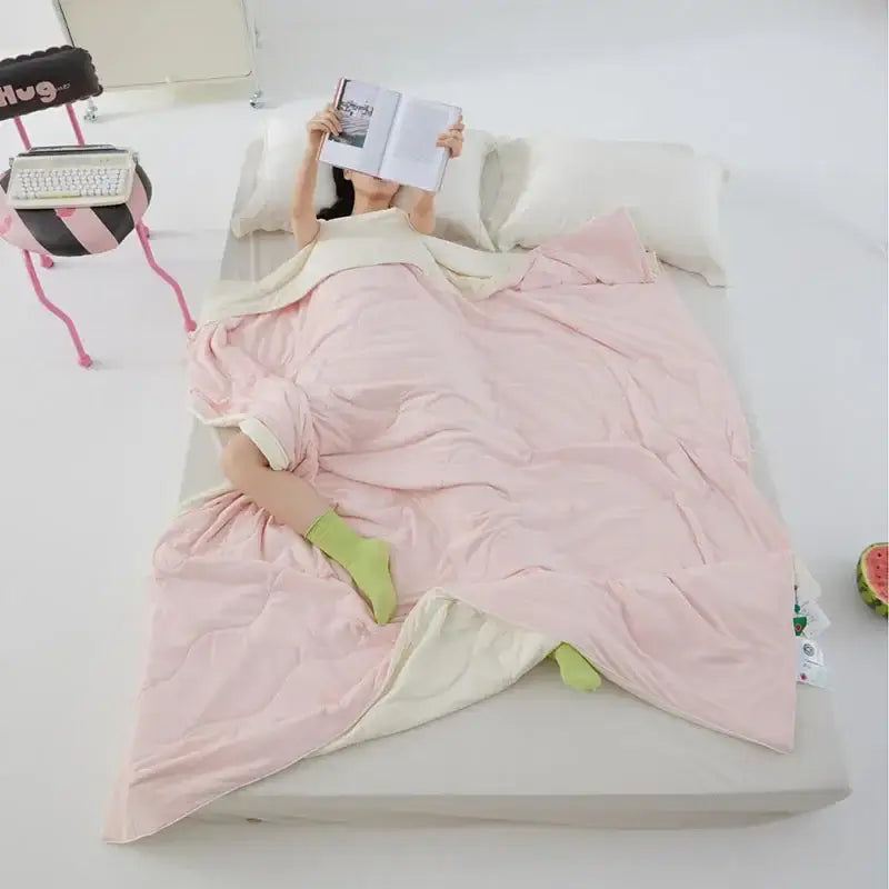Soft pink and cream two-toned quilted duvet cover with plush texture for decorbites green summer cooling comforter bedding