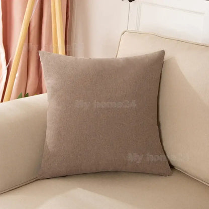 Beige textured velvet pillow cover set featuring a rectangular design for living room decor use