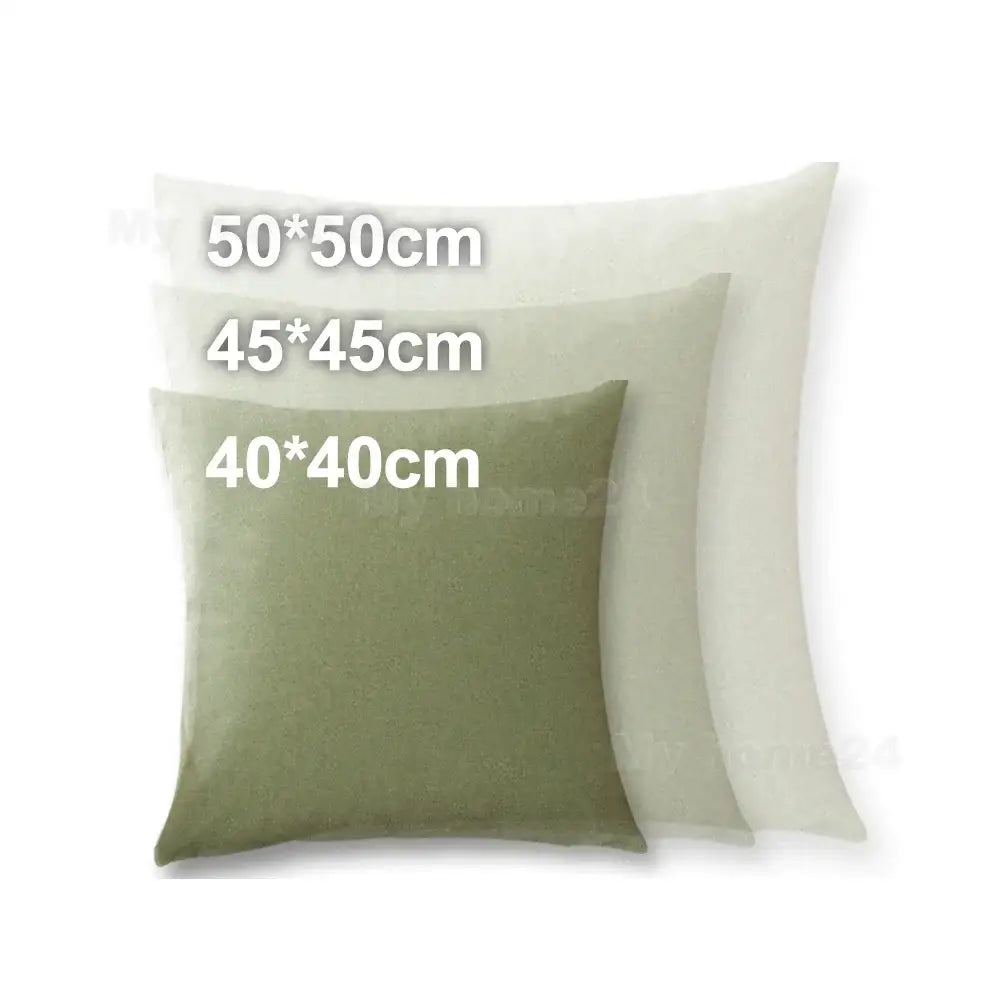 Olive green velvet square pillow cover 40x40cm from pastel velvet pillow cover set for living room decor