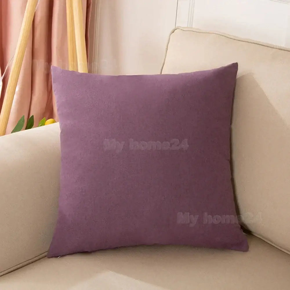 Purple velvet rectangular pillow cover from a pastel velvet pillow cover set for living room decor