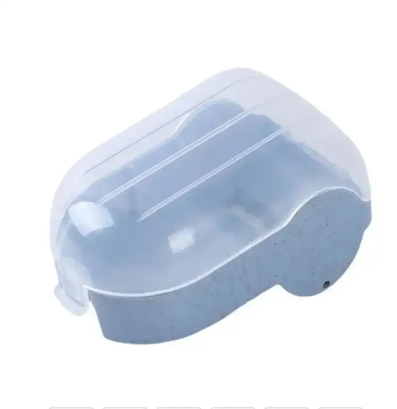 Transparent plastic shoebox with hinged lid and compartments for afralia snail peeler kitchen vegetable tool storage