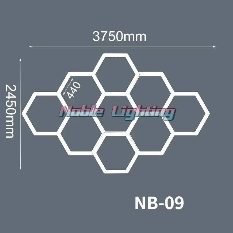 White hexagonal led wall light fixture nb-09 with modern geometric design for garage workshop decorbites geometric led lights