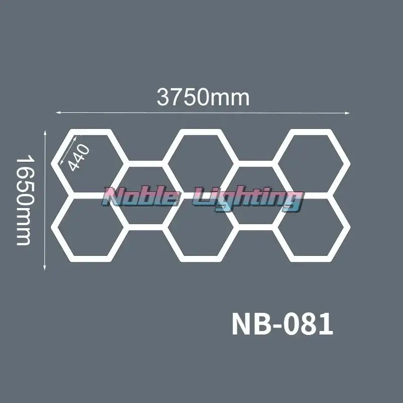 White hexagonal led lights panel set nb-081 by noble lighting for polygonal snowflake geometric led decorbites geometric led lights