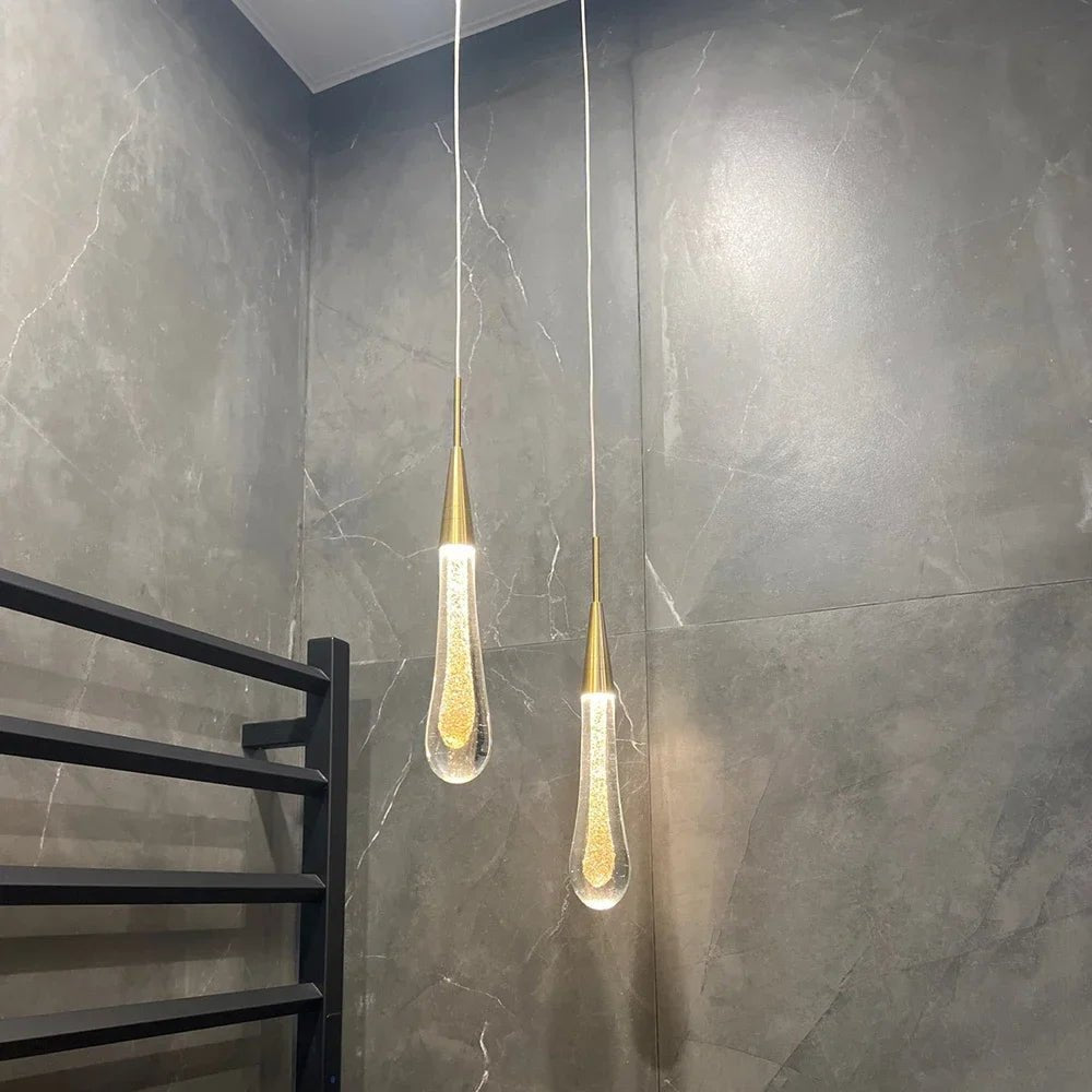 Post-Modern Crystal Teardrop Glass Pendant Light - Decorbites