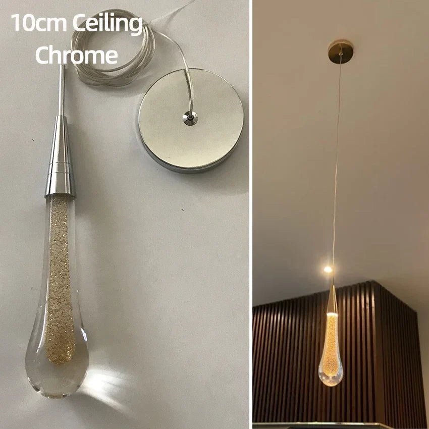 Post-Modern Crystal Teardrop Glass Pendant Light - Decorbites