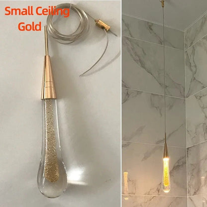 Post-Modern Crystal Teardrop Glass Pendant Light - Decorbites