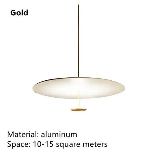 Postmodern Saucer Metal Pendant Light in White or Black - Decorbites