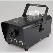 Professional black metal smoke machine with wireless control white cap and perforated side panels for stage use
