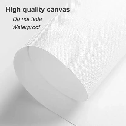 A roll of high-quality white canvas with textured weave for durable retro queen wall art and art posters by decorbites