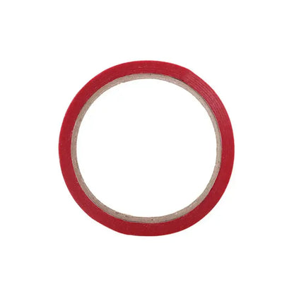 A roll of vibrant red bag seal tape with a smooth matte finish and slightly textured surface for kitchen freshness sealing