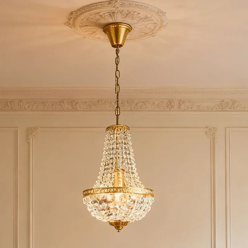 Retro Crystal Iron Pendant Light - Decorbites