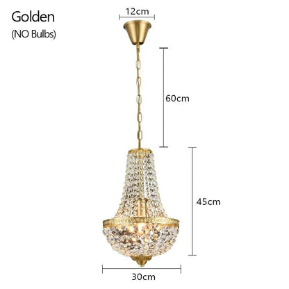 Retro Crystal Iron Pendant Light - Decorbites