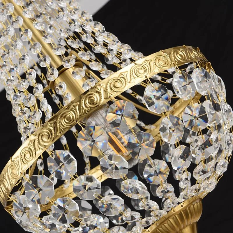 Retro Crystal Iron Pendant Light - Decorbites