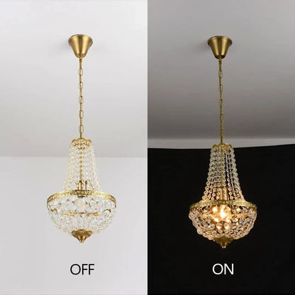 Retro Crystal Iron Pendant Light - Decorbites