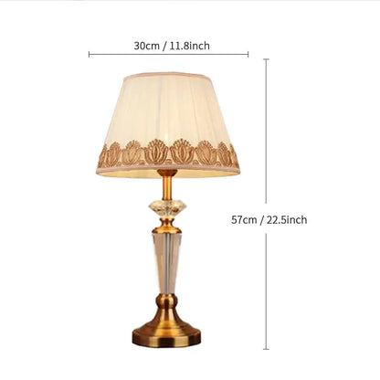 Elegant gold-toned table lamp with cream fabric shade and crystal accents for retro emerald green and gold crystal floor lamp decorbites floor lamp