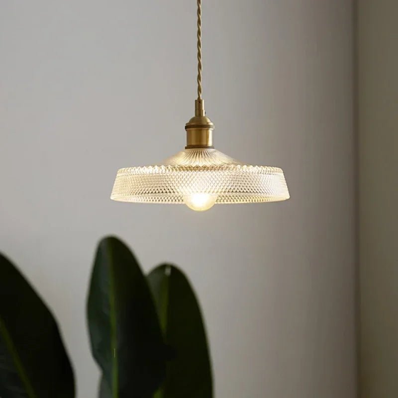 Retro Floral Glass Pendant Light - Decorbites