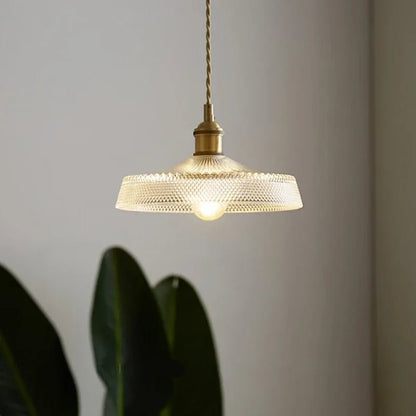 Retro Floral Glass Pendant Light - Decorbites