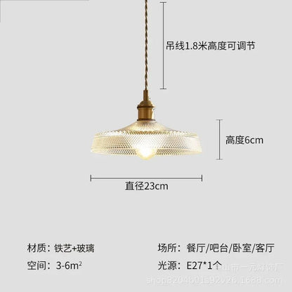 Retro Floral Glass Pendant Light - Decorbites