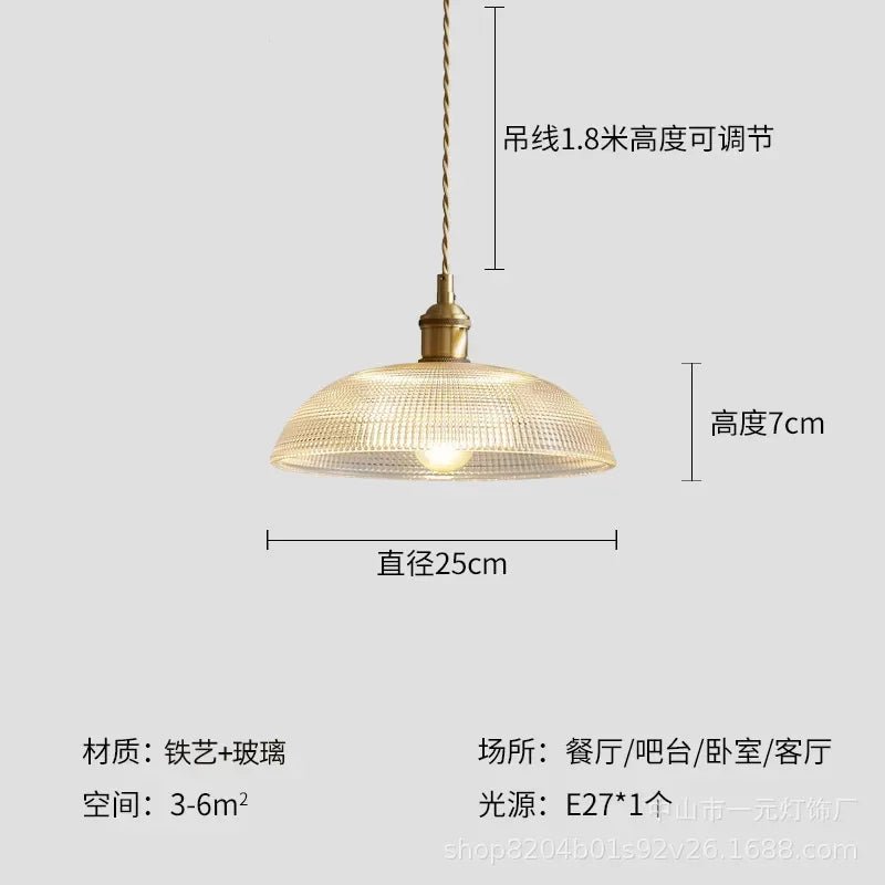 Retro Floral Glass Pendant Light - Decorbites