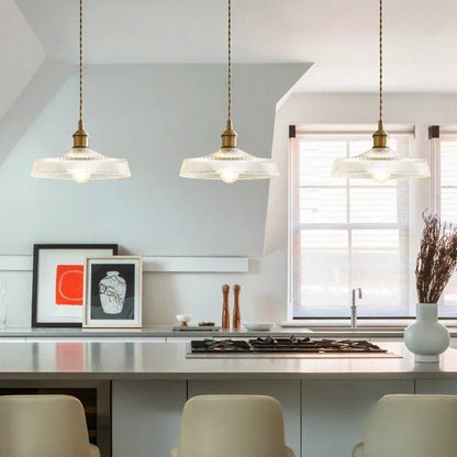 Retro Floral Glass Pendant Light - Decorbites
