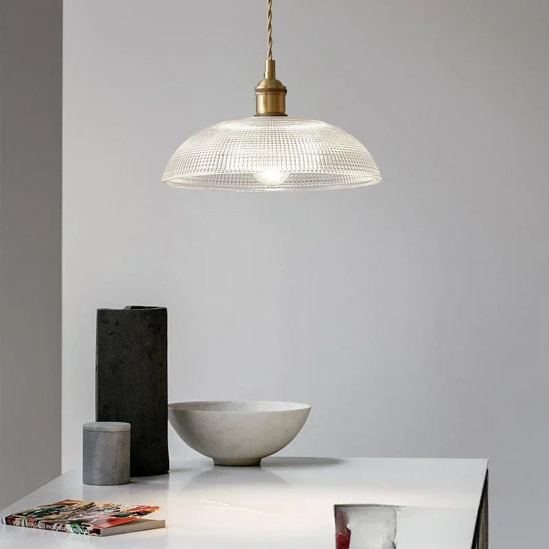 Retro Floral Glass Pendant Light - Decorbites