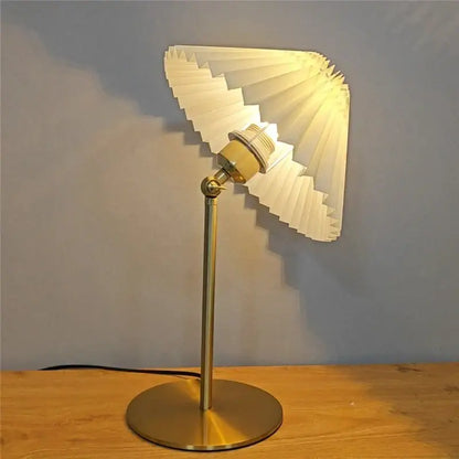 White fan-shaped paper lampshade with brass metal base adjustable angle floor lamp decorbites adjustable angle for reading