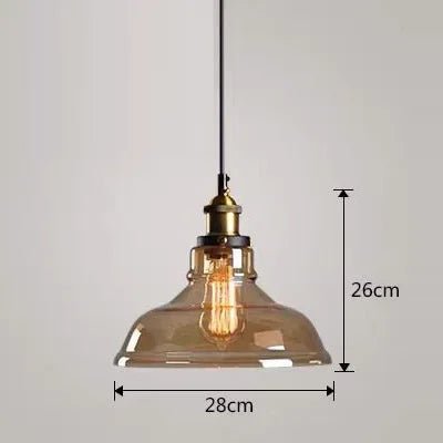 Retro Industrial Gray Glass Pendant Light - Decorbites