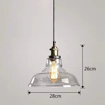 Retro Industrial Gray Glass Pendant Light - Decorbites