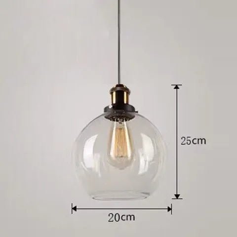 Retro Industrial Gray Glass Pendant Light - Decorbites