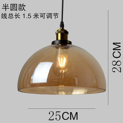 Retro Industrial Gray Glass Pendant Light - Decorbites