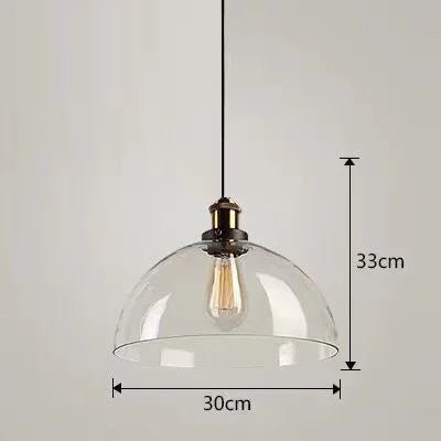 Retro Industrial Gray Glass Pendant Light - Decorbites