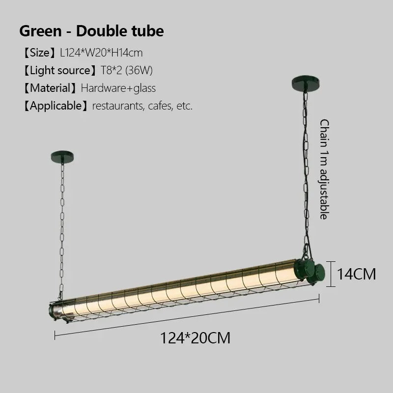 Retro Linear Glass Pendant Light In Polished Chrome
