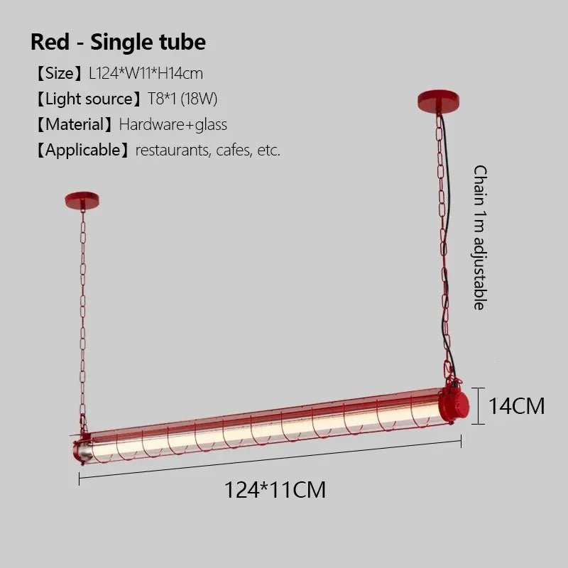 Retro Linear Glass Pendant Light In Polished Chrome - Decorbites