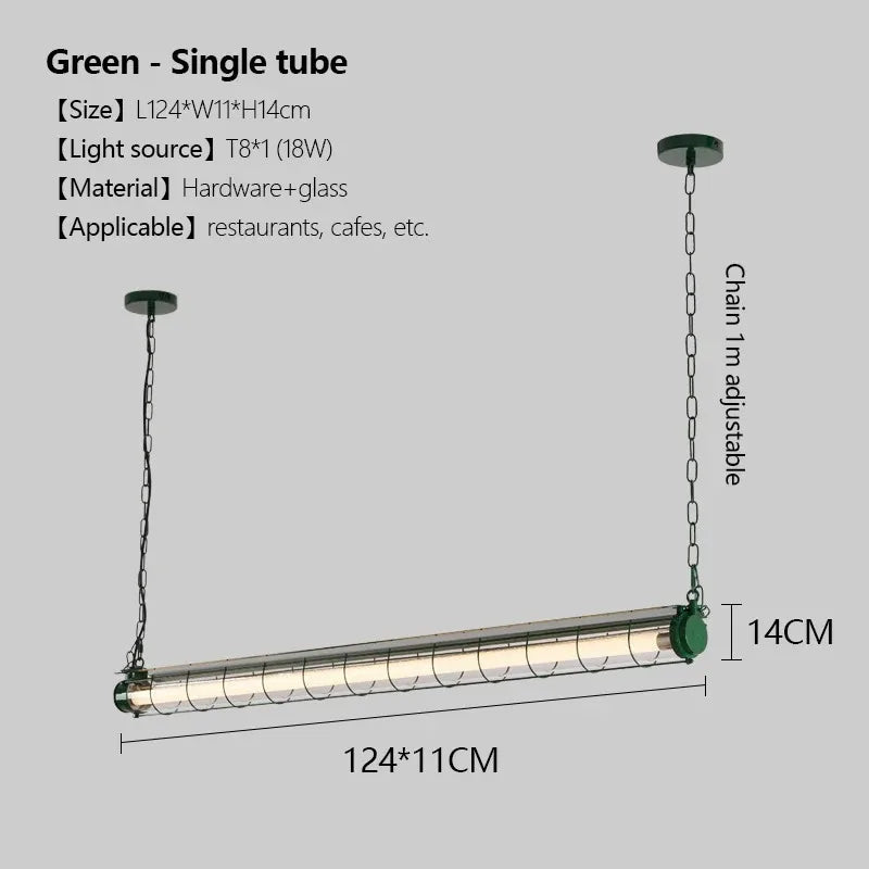Retro Linear Glass Pendant Light In Polished Chrome - Decorbites