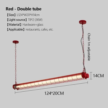 Retro Linear Glass Pendant Light In Polished Chrome - Decorbites