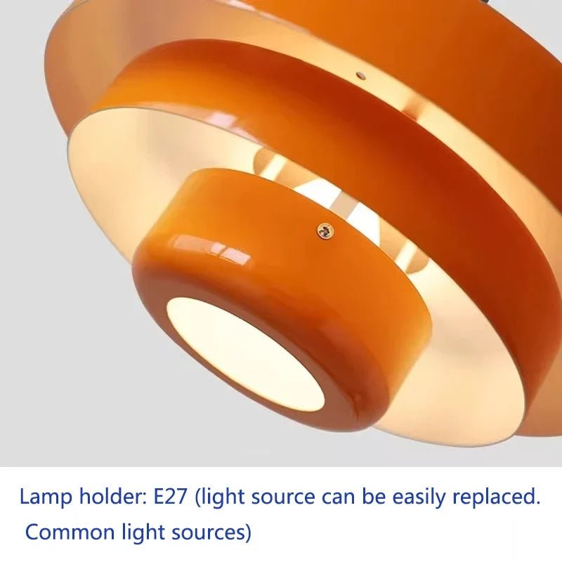 Retro Orange Metal Pendant Light - Decorbites