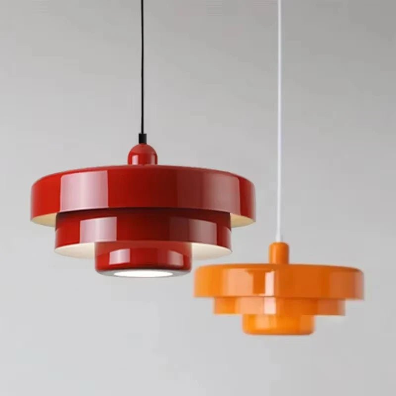 Retro Orange Metal Pendant Light - Decorbites