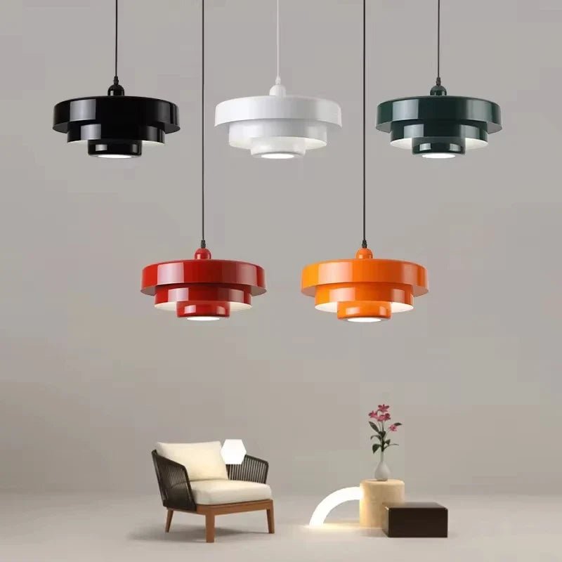Retro Orange Metal Pendant Light - Decorbites