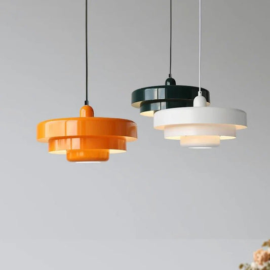 Retro Orange Metal Pendant Light - Decorbites