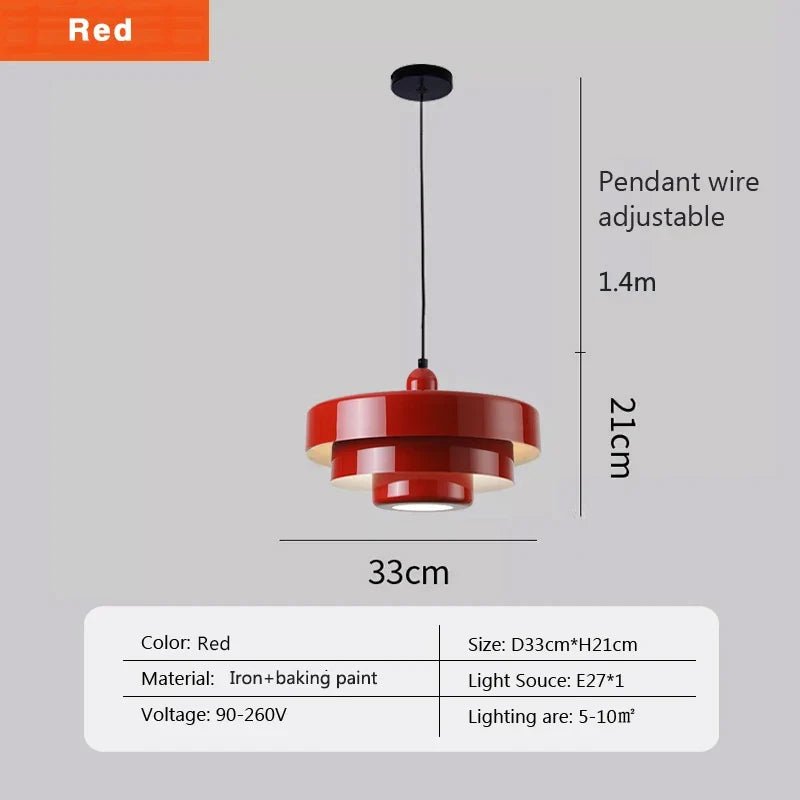 Retro Orange Metal Pendant Light - Decorbites