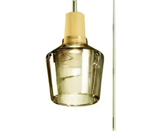 Retro smoked glass lampshade pendant light set of 3 with amber-tinted decorbites glass lampshade and brass finish